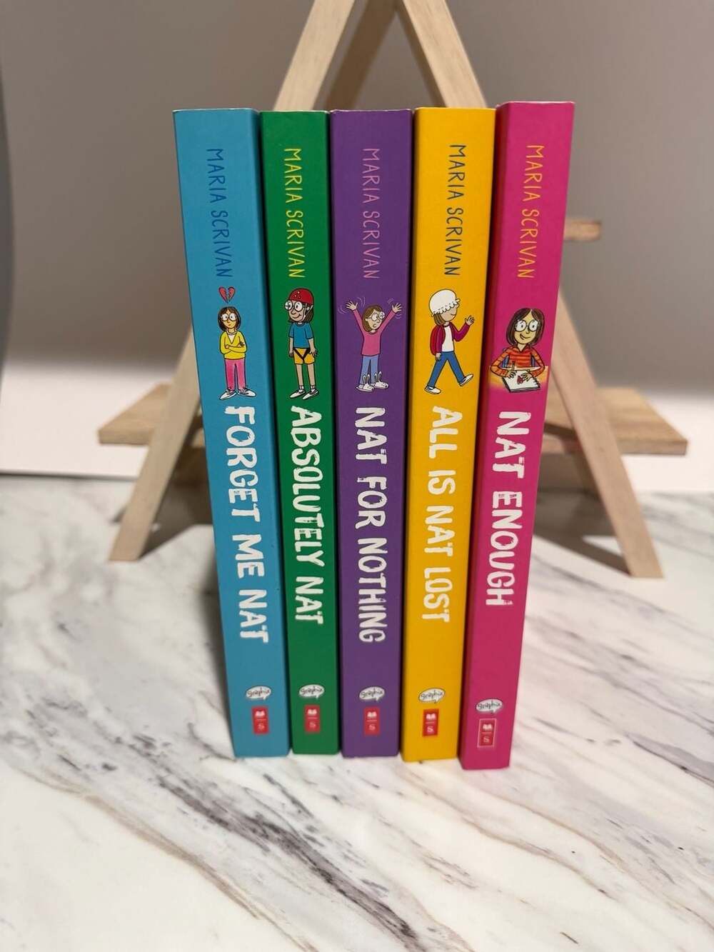 Maria Scrivan Nat Enough Series Graphic Novel Set Books 1-5 Paperback